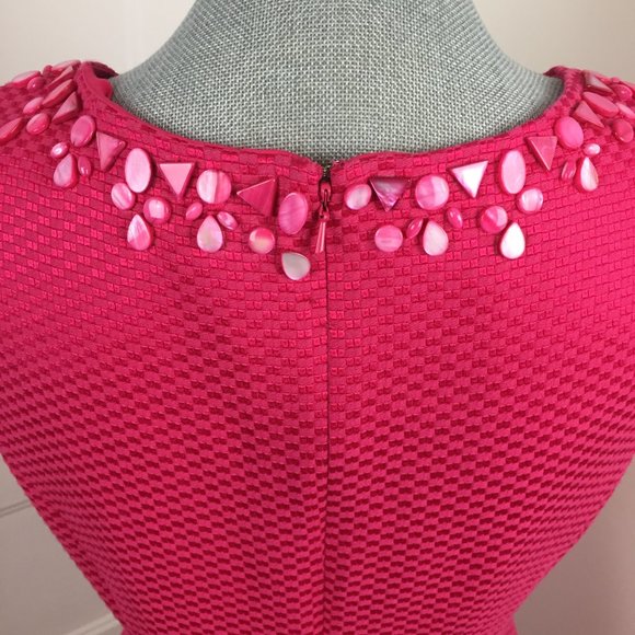 Sheath Dress. sz 8 - Fuchsia - Picture 5 of 14